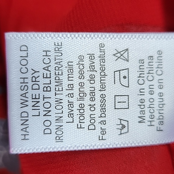 Evereve Allison Joy Medium Red Floral Berklee Wrap Dress 3/4 Puff Sleeve - Picture 11 of 13